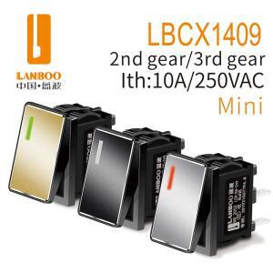 LANBOO 14mm x 9mm 시리즈 kcd 로커 스위치, 7Amp 2NO, 2NO2NC, LED 2/3 기어 9-24V, 220V