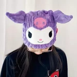 헤어캡 쿠로미 어린이 캐릭터헤어캡 목욕 머리수건