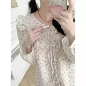 팽블몰 잠옷세트 잠옷 긴팔 봄옷 커플 긴바지 세트 HO1
