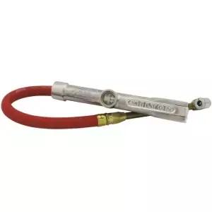 밀턴 08-A1-506 아날로그 타이어 인플레이터 압력 게이지 15인치 호스 대형 보어 듀얼 헤드 10-160 PSI