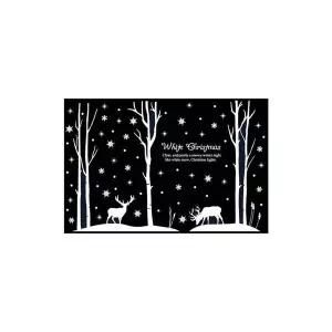 크리스마스 유리창 스티커 숲속의 루돌프 중형