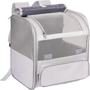 페센 고양이 배낭 캐리어 15파운드 미만의 소형견 및 토끼를 위한 통기성 접이식 반려동물 하이킹 여행