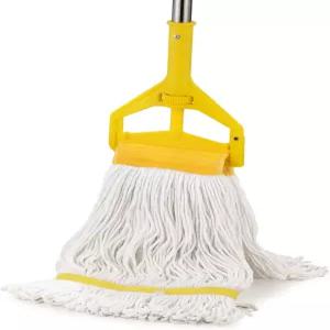 48인치 길이 손잡이가 있는 산업용 헤비 듀티 습식 걸레 바닥 청소용 코튼 상업용 가정 주방 사무실 차고