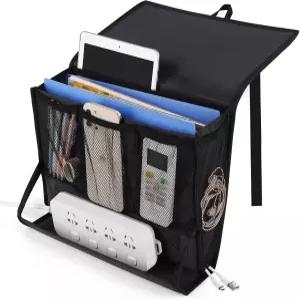 가정용 이층 침대 기숙사 소파용 전원 스트립 홀더와 조절 가능한 스트랩 걸이 가방이 있는 옆 수납