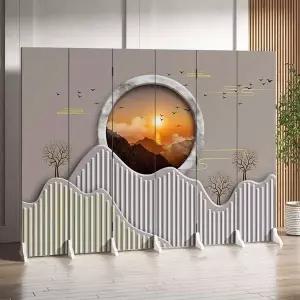 인테리어 파티션 6단05 나무 분리 가림막 스탠드