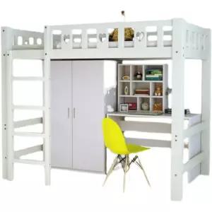 계단형 벙커형침대(매트리스 포함) 이층침대책상 좁은방 기본형