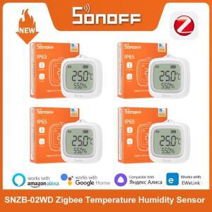 SONOFF SNZB-02WD 지그비 스마트 LCD 온습도 센서 IP65 방수 욕실 온실 야외용 ZBBridge-P 통해