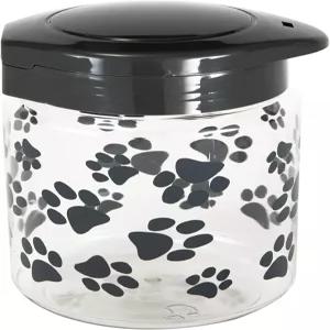 Lixit 개 간식 플라스틱 병 고양이 작은 동물 및 새를 위한 밀폐 식품 보관 미국산 포 프린트 회색 64온스