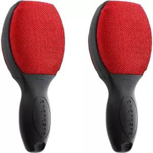 에버케어 매직 양면 보푸라기 반려동물 털 제거기 편안한 블랙 핸들이 있는 재사용 가능한 클리너 브러시