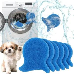 세탁용 6PCS 반려동물 털 제거제 재사용 가능한 개 및 고양이 캐처 도구 침구류와 의류에서 보풀 단더를