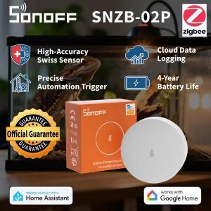 SONOFF SNZB-02P 지그비 센서, 정확한 가정 기후 온도 습도 모니터링, 4년 배터리 수명, 홈 어시스턴트 HA