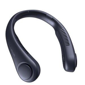 지슬라이프 넥 선풍기 휴대용 착용형 배터리 충전식 칼날 없는 여행용 쿨링 디자인 강력한 바람 3단 속도 조용함 남성/여성/친구를 위한 선물 파란색