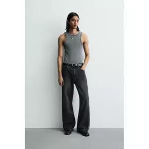 ZARA 자라 진 FLARE 핏 지퍼 - 먹색 126222