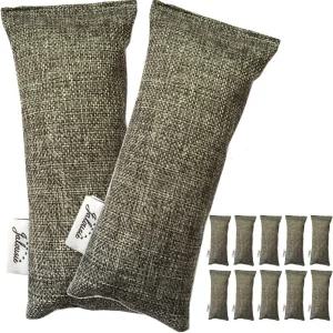 Jalousie 밸류 팩 세트 미니 대나무 가방 천연 공기청정기 신발 탈취제 및 냄새 제거제 다목적