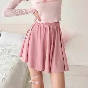 여자 리본 플레어 밴딩 컬러 발레코어 미니 스커트
