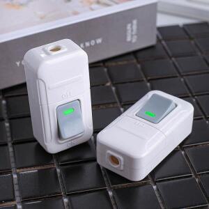 보트 모양 스위치 소형 로커 단추 와이어링 화이트 핸드 핀치 침대 옆 가전 푸시 818, 1 개