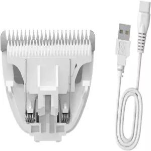 애완동물 헤어 트리머용 타일론 블레이드 교체 및 충전 케이블 1개 면도기용