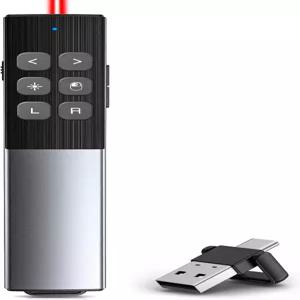 에어 마우스 자이로 볼륨 및 잉크 주석이 무선 프레젠션 클리커 - Mac PC 노트북의 Power/Keynote용 충전식