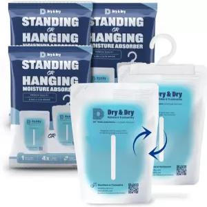 지하실 옷장 욕실 세탁실의 과도한 수분을 조절하는 드라이 앤 3팩 하이브리드 흡수기 및 머스티 냄새 제거