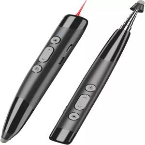 미리츠 클리커 Power 프레젠션용 펜 및 가 무선 리모컨 하이퍼 볼륨 조절 PC Mac용 충전식 USB