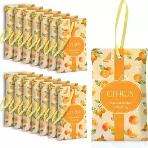 서랍 및 옷장용 향기 나는 가방 시트러스 향 14팩 오래 지속되는 정리함 옷 보관 여행