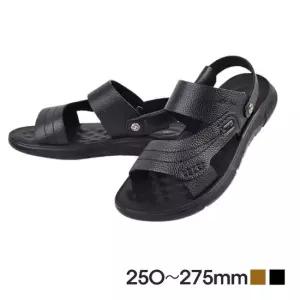 고급스러운 소가죽 슬리퍼 샌들 스타 남자샌들 발편한샌들 남성샌들 스포츠샌들 편한샌들