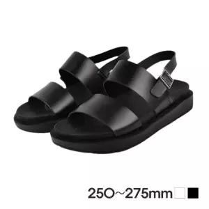 화이트 블랙 투스트랩 캐주얼 남성샌들 깔끔한 디자인 남자샌들 발편한샌들 남성샌들