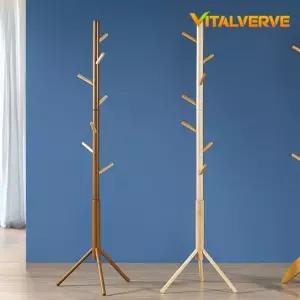 고무나무원목 스탠트 킨스 행거 옷걸이