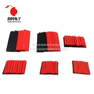 127pcs 수축 튜브 절연 슬리브 레드 폴리올레핀 전기 구색 키트 블랙 케이블 열수축 와이어