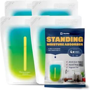 지하실 옷장 욕실 세탁실의 과도한 수분을 조절하는 건식 및 스탠딩 흡수기 4팩