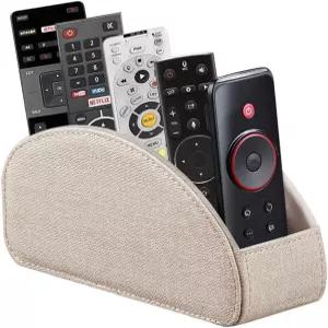 5개의 수납 TV DVD 블루레이 미디어 플레이어 히터 컨트롤러를 위한 공간이 있는 가죽 리모컨 홀더 원격
