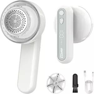 COPPA 보풀 제거기 LR-01 퍼즈 제거 USB-C 충전식 6날 및 3단 모드 차단 보호 휴대용 의류 가구 커튼용