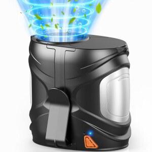 휴대용 허리 팬 16KRMP 강력한 공기 흐름을 갖춘 클립 31시간 런타임 6단 속도의 충전식 웨어러블 벨트 쿨러 작업 현장 하이킹 야외용 핸즈프리 걸이식