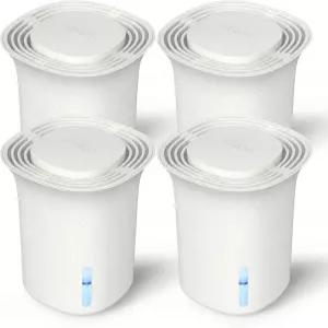 CLEVAST 리필 가능한 수분 흡수 박스 옷장 욕실 및 12.5온스 재사용 제습기 4팩 과도한 냄새 습도 제거