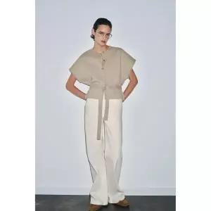 zara 자라 벨트 니트 반소매 재킷 - 토프 그레이147542