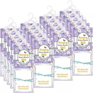 고순도 수분 흡수제 걸이 활성탄이 포함된 20팩은 습한 여름 동안 퀴퀴한 냄새를 제거하여 서랍과 옷장에