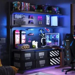 철제구멍선반 타공보드 스탠드 세로 진열대 정리대