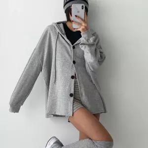 여자 커플룩 아방핏 빅사이즈 후드 긴팔 가을 가디건