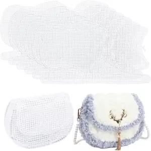 WADORN 6 세트 자수용 투명 플라스틱 메쉬 캔버스 시트 16.7 x 9.1 인치 DIY 니들포인트 자수 빈 아크릴 실