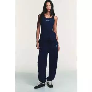 zara 자라 리브드 텍스트 티셔츠 - 블루147292