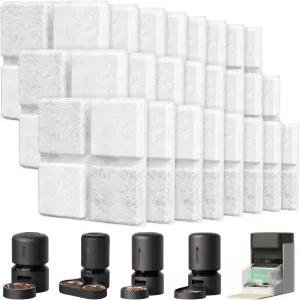 펫리브로 자동 고양이 사료 공급기용 캐홈리 24팩 반려동물 건조제 봉투 건조 및 신선 유지 모델용 PLAF001