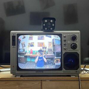 옛날 티비 TV 포토존 레트로 카메라 연결 소품 카페