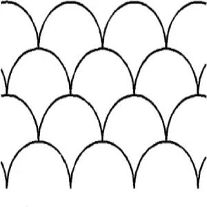 퀼팅 크리에이션 조개 껍질 배경 퀼트 스텐실