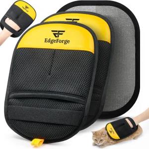 개와 고양이를 위한 2팩 애완동물 제모 장갑 재사용 가능한 정전기 매직 브러시 가구 소파 카펫 의류