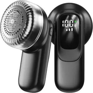 JFNRR 충전식 패브릭 면도기 3D 플로팅 블레이드와 강력한 모터가 장착된 보푸라기 제거기 디지털