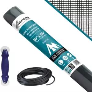 생고뱅 ADFORS 창문 및 문용 투명 어드밴티지 스크린 수리 키트 36인치 x 84인치 DIY 메쉬 내구성 화면