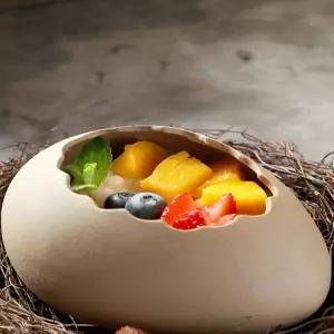 계란모양 식기 플레이트 라면그릇 디저트 그릇 접시 둥지