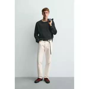 zara 자라 아론 레빈 X 와플 텍스처 티셔츠 - 콜 그레이139364