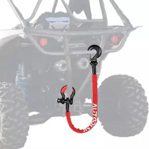윈치 후크와 D-링 섀클이 있는 2.5피트 UTV ATV 회수 스트랩 1 9400LBS 합성 견인 로프 프리미엄 머딩