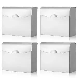 티온시 4개 위생 냅킨 처리 용기 스테인리스 스틸 생리대 벽걸이 탐폰 쓰레기통 홀더 여성 은백색